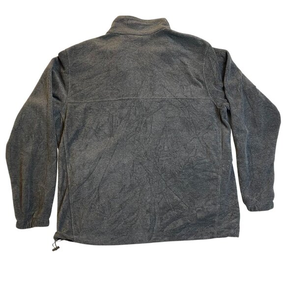 Columbia Mens Jacket Large Full-Zip Fleece Stand Collar Gray Outdoors Cozy - Picture 2 of 12